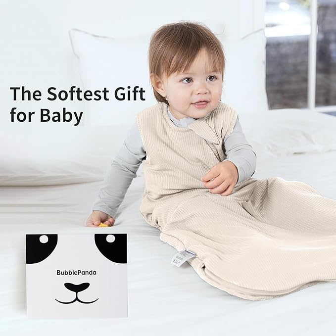 BubblePanda Rayon Made from Bamboo Sleep Sack 12-18 Months Supersoft Toddler Sleep Sack 1.0 Tog Breathable Baby Wearable Blanket with 2-Way Zipper Unisex Sleeping Bag for Babies