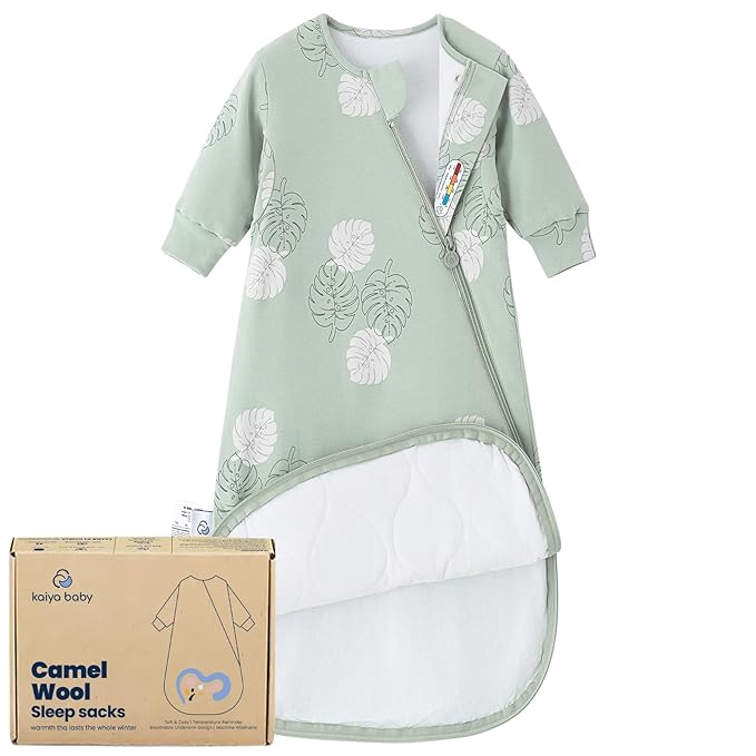 Unisex Sleeping Bag for Babies and Toddlers 1.0 Tog Sleep Sack 6-18 Months, Newborn Sleep Sack, Wearable Blanket Baby, One piece Long sleeves, Gifts for Baby