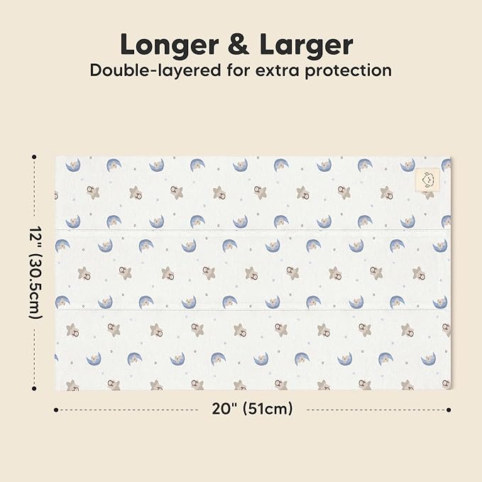 Organic Burp Cloths Baby Boy, Girl - 6-Pack Large 100% Cotton Burping Cloths for Babies, Spit Up Rags, Super Absorbent, Ultra Soft Newborn Rag,Gender Neutral,Machine Washable,Durable(Cosmo)