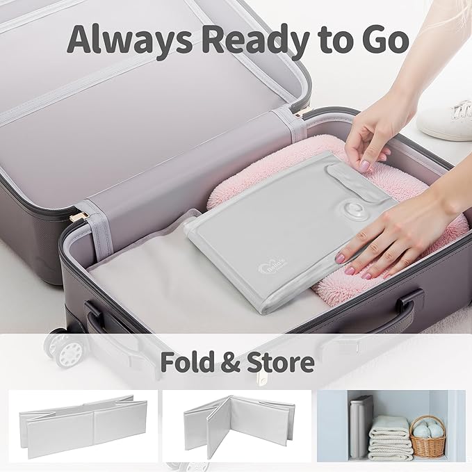 Baby Bathtub, Bath Essentials for Boys Girls, Collapsible & Portable Bathtub for 6M-3Y Infant Toddler, Baby Shower Gifts & Registry Search, Toddler Travel Essential for Beach, Hotel, Camping, Vacation