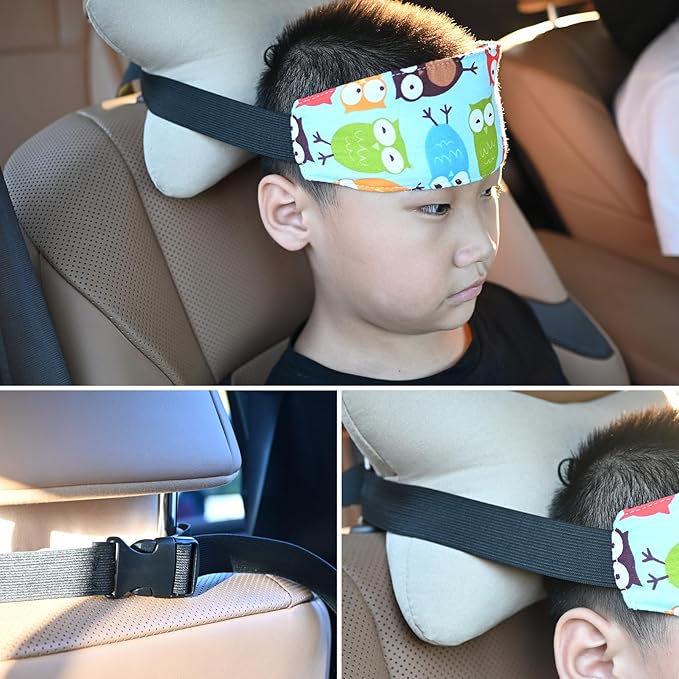 Head Support for Baby Car Seat, Straps with Pillow Support Band, Neck Relief Headrest for Stroller, Slumber Sling Sleep Positioner for Toddler Infants Child Children Kids