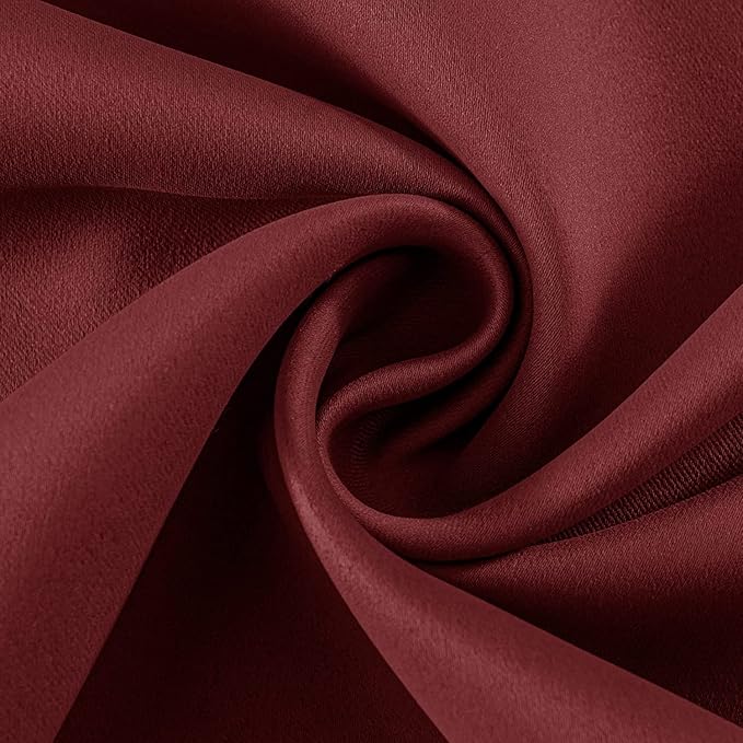 Joydeco Blackout Curtains 84 inches Long 2 Panels Set, Thermal Insulated Long Curtains 2 Burg, Room Darkening Grommet Drapes for Bedroom Living Room Windows (W42 x L84 Inch, Burgundy Red)