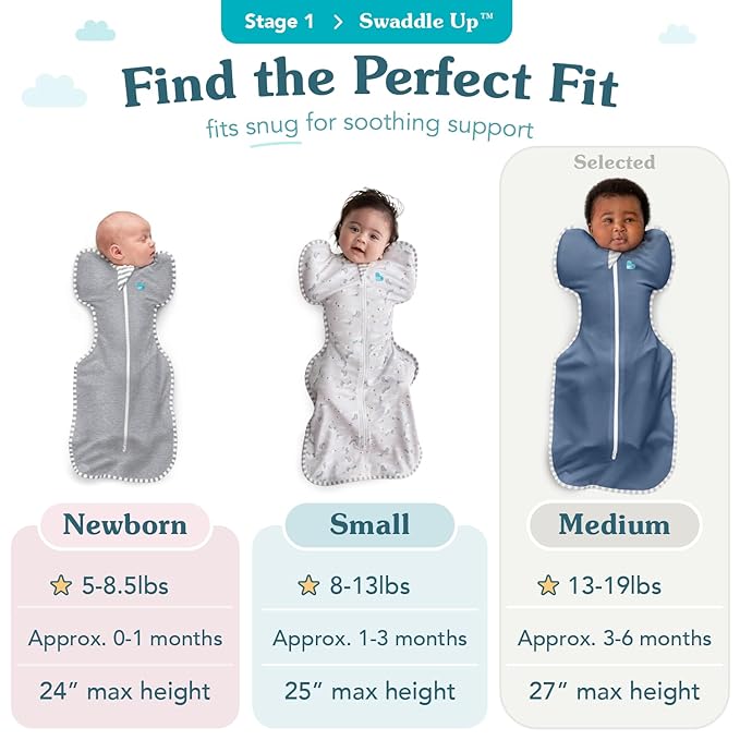 Love to Dream Warm Swaddle UP 2.5 TOG Baby Sleep Sack for Autumn & Winter | Arms Up Position for Self-Soothing, Calms Startle Reflex | Medium 13-19 lbs, Dusty Pink