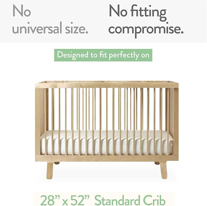 Joey + Joan Fitted Crib Sheets 28 x 52 – Compatible with Standard Crib Mattress and Toddler Bed – 100% Jersey Cotton – Mustard Yellow + Burnt Orange – 2 Pack