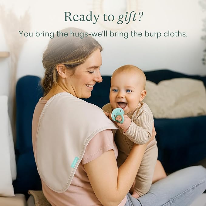 PurComfy Supersoft Burp Cloths Baby Girl, Premium Bamboo Viscose Baby Burp Cloths, Absorbent & Skin-Friendly, Large 21” x 10”, Baby Essentials for Feeding, Spit-Up, 3-Pack