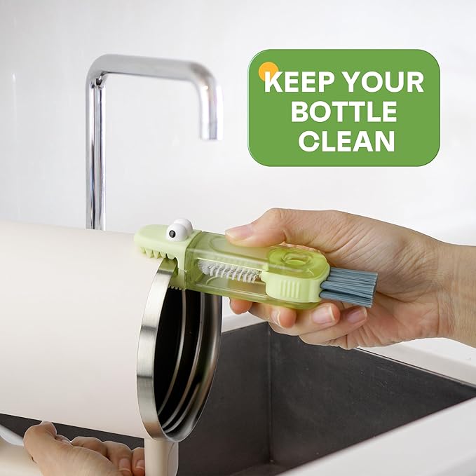 2 Pack Cup Cleaning Kit Compatible with Stanley,4 in 1 Bottle Gap Cleaner,Multipurpose Cup Cleaner Kit with Extra Long Nylon Straw Brush Cleaner,Bottle Cleaning Brush Set with Holder