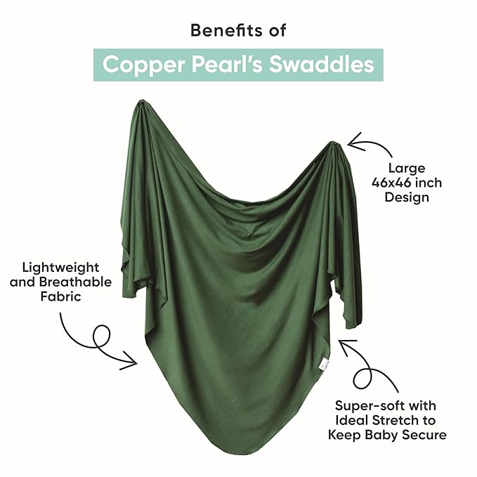 Copper Pearl Baby Swaddle Blanket - Premium Knit Baby Blanket, Large Soft Stretchy Receiving Blankets for Baby Boy and Girl, Swaddles for Newborn, Infant, and Toddler (Vance)