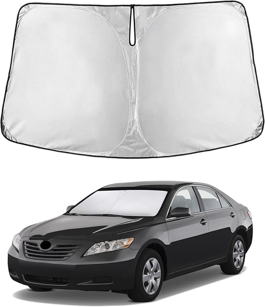 EcoNour Windshield Sun Shade Compatible for Toyota Camry 2007–2011 | Sedan Front Window Sunshade | Foldable Sun Visor Protector | Blocks UV Rays & Keeps Interior Cool