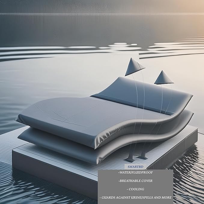 Urine & Waterproof Mattress Bedwetting Therapeutic Medium Plush Double Soft noiseless Vinyl Cover, Pressure Relief & Cooler Sleep Hospital Bed Mattress,rv Camper (7" Thickness, Full)