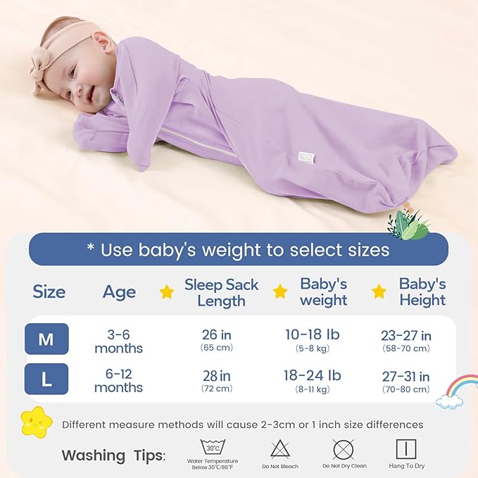 ZIGJOY Baby Transitional Swaddles for Newborns: 0.5 Tog Arms Up Sleep Sack 3-6-12 Months Soft Cotton Shark Fin 2 Way Zipper