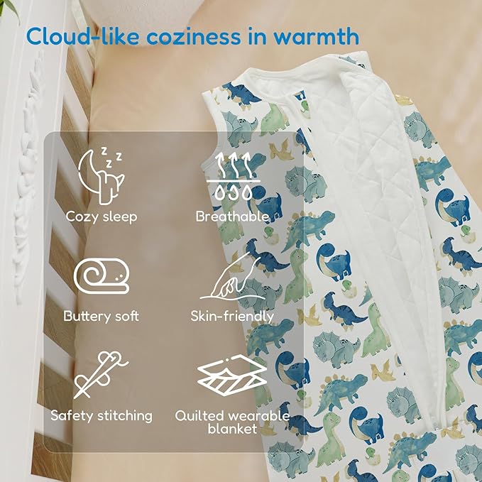 TotAha Sleep Sack 15-18-24 Months 1.0 TOG, Unisex Buttery Soft Sleeping Sacks with 2-way Safe Zipper, Premium Winter Sleep Bag