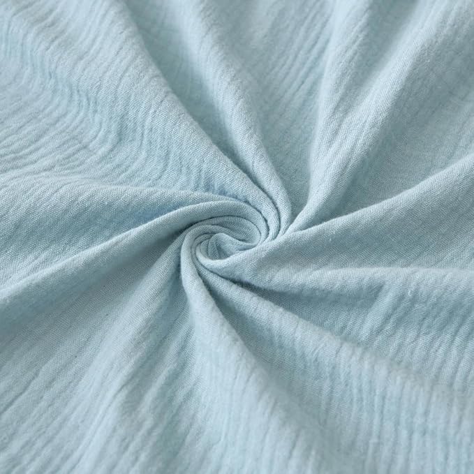 Muslin Crib Sheets - Fitted Crib Mattress Sheets for Boys and Girl - 28"x 52", 2 Pack (Dinosaur, Blue)