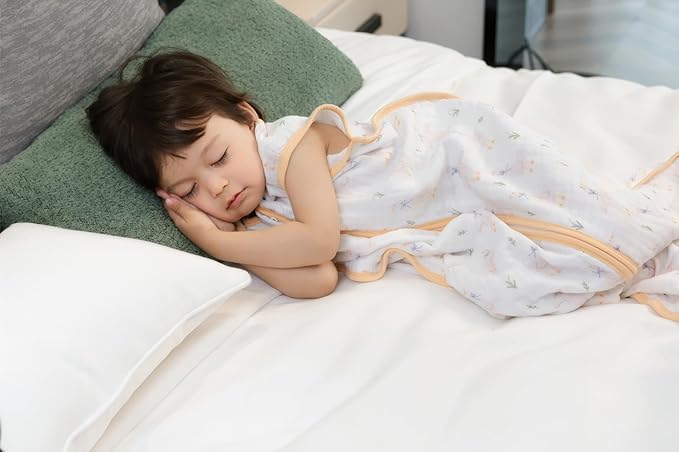 TADO MUSLIN Baby Sleep Sack 2-4 T Baby Wearable Blanket 100% Organic Cotton 0.5 TOG Toddler Sleep Sacks 2- Way Zipper Soft 4 Layers Muslin 2T 3T 4T Goose Yellow