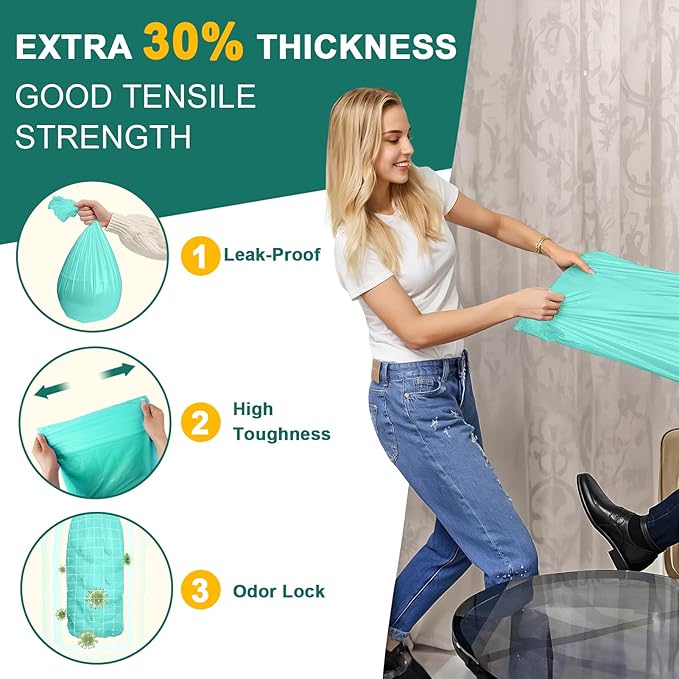 4 Pack Adult Diaper Liner Refills,Diaper Pail Refill Bags Compatible with Janibell Akord 280 slim Model Adult Diaper Disposal System Powerful Odor Resistant(Extra 30% Thickness),Plant scent