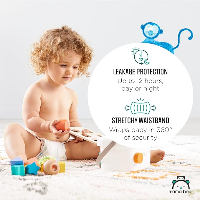 Amazon Brand - Mama Bear Gentle Touch Diapers, Size 7, 20 Count