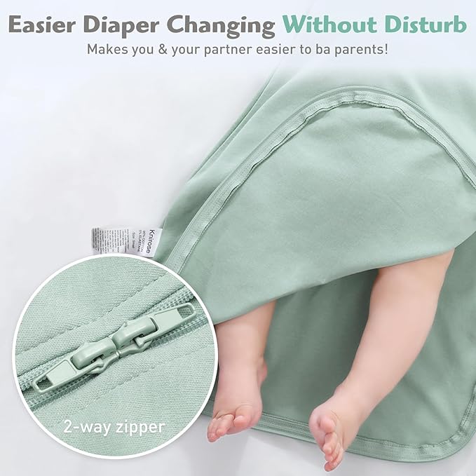Baby Transitional Swaddle Sack 6-12 Months Arms Up Length Sleeves Mitten Cuffs 2 Pack, Cotton Wearable Sleeping Bag Swaddling Blanket for Babies Boys Girls Sleep Sacks Snug Fit Calms Startle Reflex