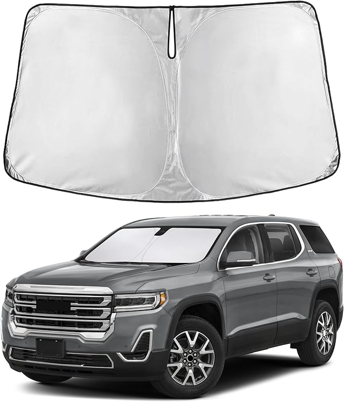 Econour Windshield Sunshade for GMC Acadia 2017-2021 2022 2023, Sun Visor for Front Windshield & Window Sun Shade Cover, UV Heat Blocker & Protector, Car Accessories