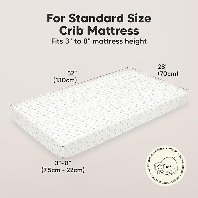 KeaBabies 2-Pack Organic Crib Sheets for Boys, Girls - 52x28 Fitted Crib Mattress Sheet Neutral, Breathable Jersey Cotton Cover for Baby Bed, Toddler Mattress, Soft & Cute Prints (Tropic Oasis)