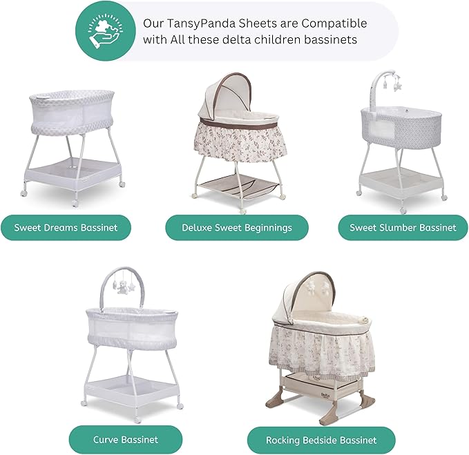 Bassinet Sheets for UPPAbaby Bassinet V3, Graco Modes, DreamMore, SmartSense Soothing, Thule Bassinet, 3 Pack, 16 x 30, Ultra Soft, Breathable, Unisex Boys Girls, Gray (Dark Fish)