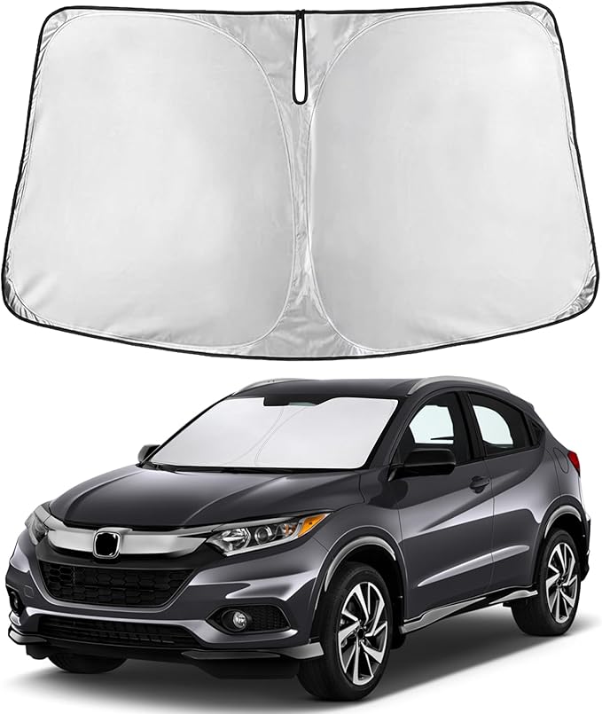 Econour Windshield Sunshade for Honda HR-V 2016-2020 2021 2022, Sun Visor for Front Windshield & Window Sun Shade Cover, UV Heat Blocker & Protector, Car Accessories