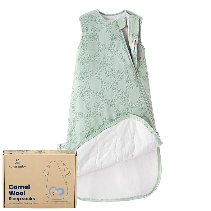 kaiya baby Unisex Sleeping Bag for Babies and Toddlers 1.0 Tog Sleep Sack 0-6 Months, Newborn Sleep Sack, Wearable Blanket Baby, One Piece Sleeveless Sleep Sack, Gifts for Baby