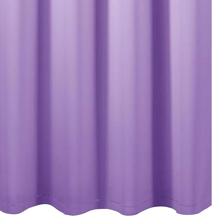 LEMOMO 100% Blackout Curtains 52 x 95 Inch/Lavender Curtains 2 Panels with Black Lining Room Darkening Thermal Insulated Bedroom Curtains