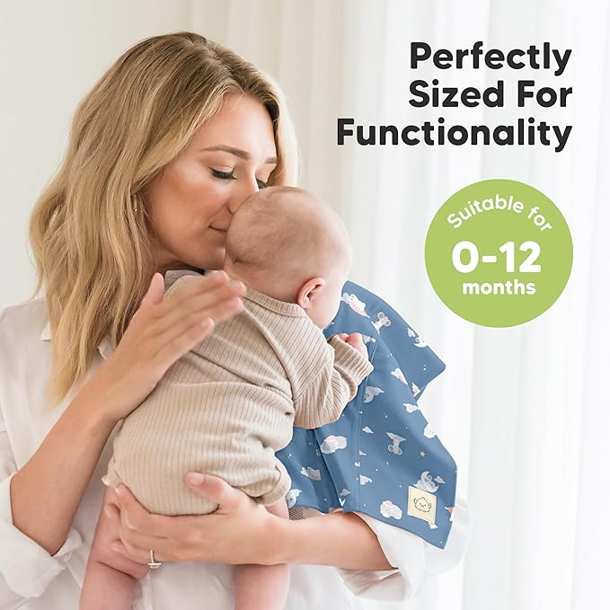 Organic Burp Cloths Baby Boy, Girl - 6-Pack Large 100% Cotton Burping Cloths for Babies, Spit Up Rags, Super Absorbent, Ultra Soft Newborn Rag, Gender Neutral, Machine Washable, Durable (Dreamers)