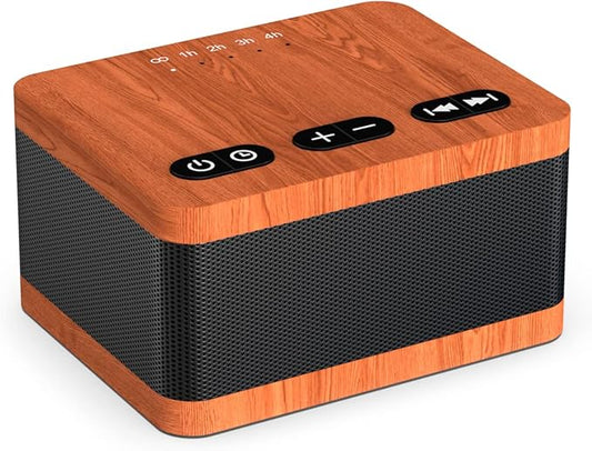 Sound Machine White Noise Machine with 30 Soothing Sounds 32 Levels Volume 5 Timers and Memory Function Effectively Blocks Noise Ideal Sleep Machine for Baby Kids Adults… (Wood Grain)