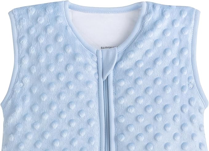 BABYINABAG Very Warm 2.5 Tog Quilted Winter Model Baby Sleep Bag or Sack, Plush Minky Dot for Infants and Toddlers