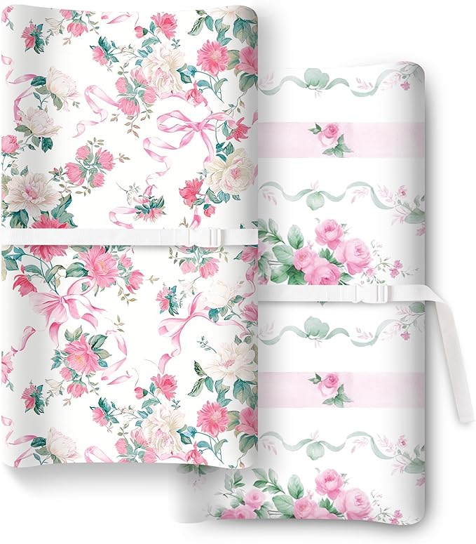 TotChill Extra Stretchy Changing Pad Cover, Ultra Soft Premium Jersey Knit Changing Pad Sheets, Unisex for Boys Girls, Fits All Standard Changing Tables/Dresser Tops - 2 Pack