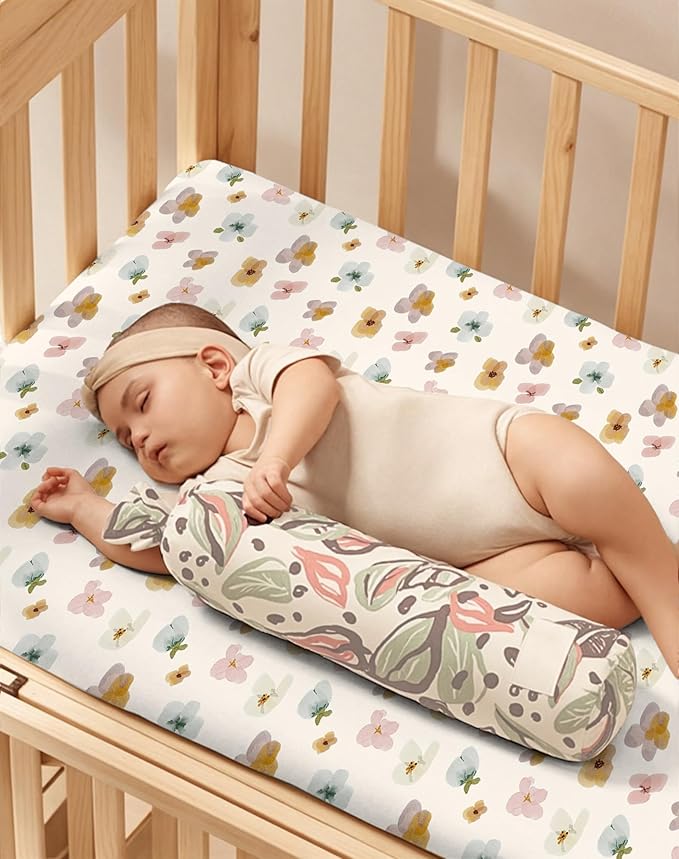 Crib Sheets for Boys and Girls, 2 Pack Fitted Baby Sheets for Standard Toddler Mattress 28" x 52", Soft Breathable Jersey Knit Baby Bedding (Bee Happy)