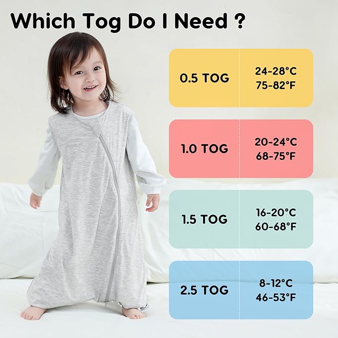 Aomloge PuppyCozy: Toddler Sleep Sack 9-48 Months, 1.0 Tog Sleep Sack with Legs, Baby Wearable Blanket