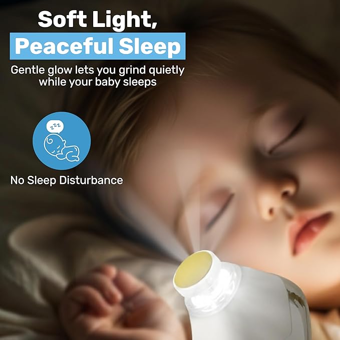 Baby Nail File Kit | 5-in-1 Baby Nail Trimmer with 3 LED Lights, Baby Nail Buffer for Infants & Toddlers - Newborn Care Essentials, Complete Nail Care Kit with Storage Bag