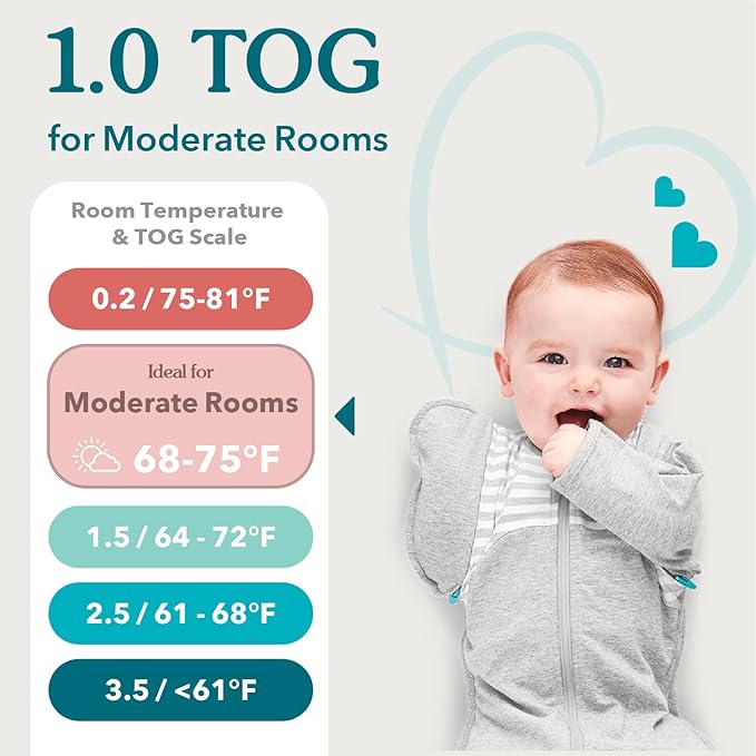 Love to Dream Swaddle UP, Baby Sleep Sack, Self-Soothing Swaddles for Newborns, Get Longer Sleep, Snug Fit Helps Calm Startle Reflex, New Born Essentials for Baby, 1.0 TOG, 5-8.5 lbs, Oatmeal