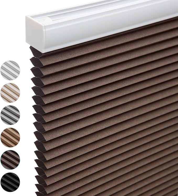 MYshade Cordless Blackout Cellular Shades for Windows, Honeycomb Window Shades with Thermal Insulation, Child & Pet Safe Room Darkening Shade, Easy Install, 35" W x 48" H, Taupe