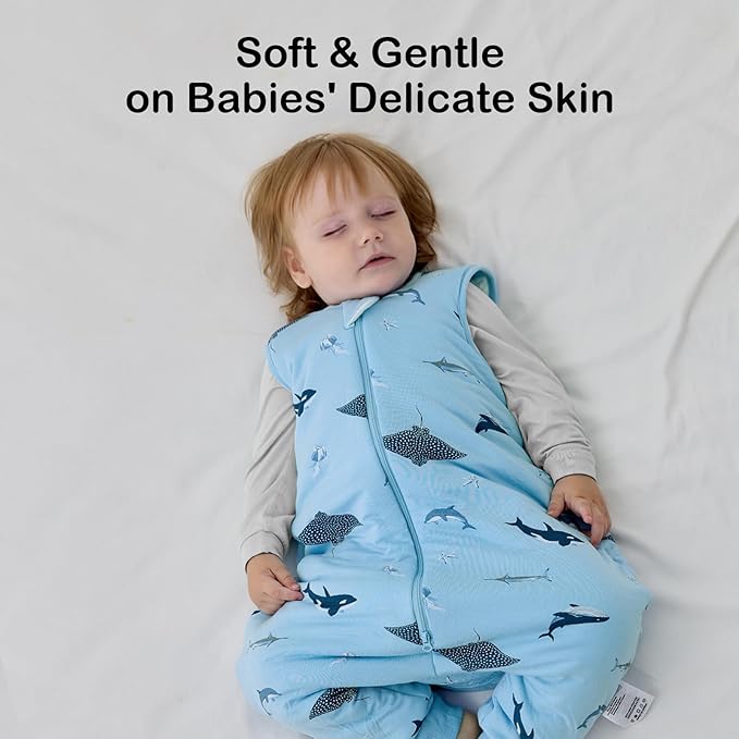 BubblePanda Rayon Made from Bamboo Toddler Sleep Sack with Feet 24-36 Months 1.0 Tog Ultra Soft Toddler Sleeping Sack 2t-3t Sleep Bag Walker Quilted Wearable Blanket with Legs 2-Way Zipper Lightweight