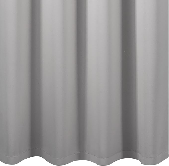 LEMOMO 100% Blackout Curtains 52 x 72 Inch/Light Grey Curtains 2 Panels with Black Lining Room Darkening Thermal Insulated Bedroom Curtains