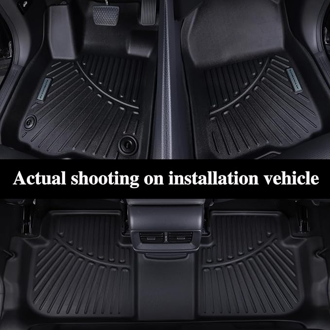All-New 2025 SANBAN-AXE Floor Mats for 2025 Ford Expedition MAX - 8 Seat, TPE All Weather Protection 2 Rows Car Floor Liners - Only Fit 8 Seats(2 Row Bench Seat), Fit Expedition MAX