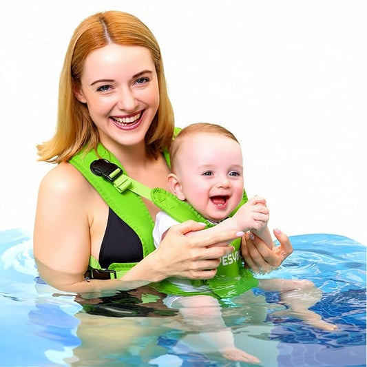 Baby Carrier, Dual-Use Adjustable Baby Sling Support Infant Chest Holder with Drawstring Backpack for Newborn to Toddler 13-33 lbs Swimming Pool Beach Land (Green)
