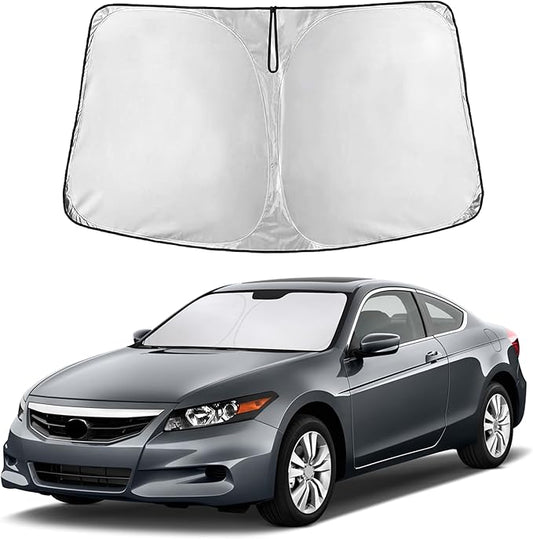 EcoNour Windshield Sun Shade for Honda Accord 2008–2012 | Front Window Sunshade | Foldable Car Sun Protector | Blocks UV Rays & Keeps Interior Cooler