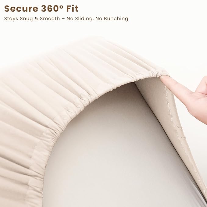 Konssy 3 Pack Stretchy Bassinet Sheets for Baby Girl Boy, Soft Breathable Baby Bassinet Mattress Sheets Fit for Hourglass Oval Cradle, Moses Basket Rectangle Mattress (Coffee Check)