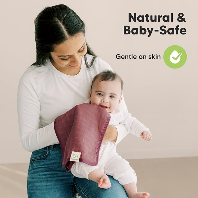 KeaBabies Cotton Muslin Burp Cloths Baby Boy, Girl - 5-Pack Soft & Absorbent Burping Cloth for Babies, Large Baby Towels & Washcloths for Newborn, Spit Up Rags, No Shrink, 20x10" (Corals)