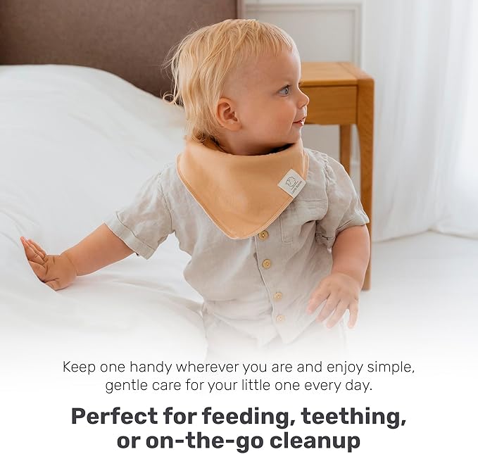 Lamb Babies Bandana Cotton Baby Bibs, Ultra Soft Stylish and Lightweight Absorbent Design for Milk Dribbles Burps and Spills