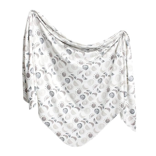 Copper Pearl Baby Swaddle Blanket - Premium Knit Baby Blanket, Large Soft Stretchy Receiving Blankets for Baby Boy and Girl, Swaddles for Newborn, Infant, and Toddler (Eclipse)