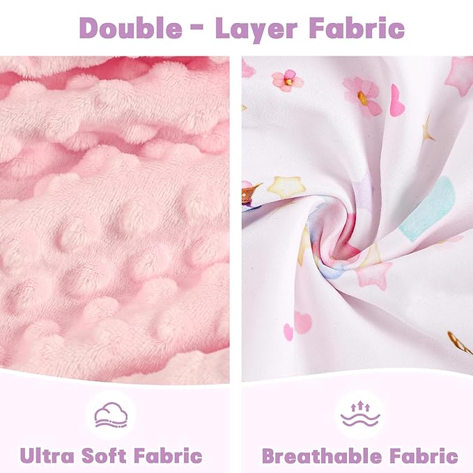 Car Seat Cover Baby, HNHUAMING Infant Car Seat Covers Canopy for Baby Girl Boy, Cozy & Windproof Unicorn Newborn Carseat Covers Minky Dot Backing Stroller Cover with Breathable Mesh Window, Rainbow