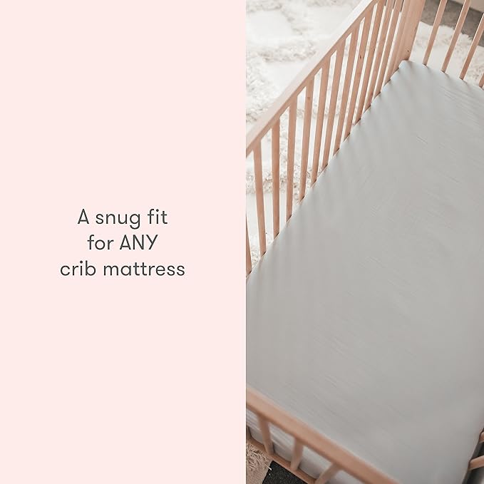 Newton Baby Fitted Crib Sheet (2-Pack) - Ultra Breathable and Soft, Organic Cotton, Fits All Standard Cribs, Pink