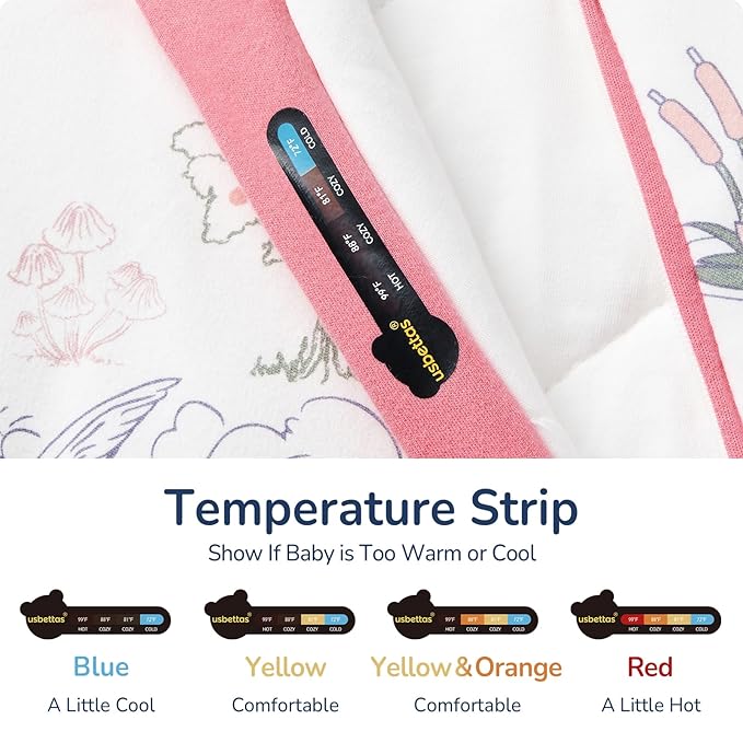 Baby Sleep Sack 18–24 Months, 2.5 TOG Warm Cotton Sleep Sack with Detachable Long Sleeves, Winter Wearable Blanket for Cold Nights, 2-Way Zipper Toddler Sleeping Sack, Bunny