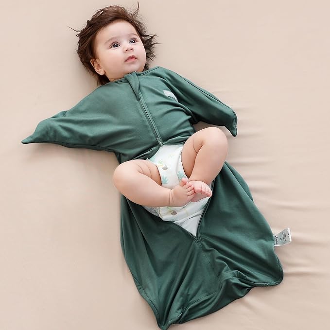 PuppyPaws Baby Sleep Sack, Transitional Swaddle, Swaddles for Newborns，1.0 Tog Sleep Sack 6-9 Months, Wearable Blanket Baby with 2-Way Zipper