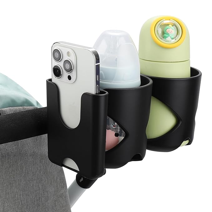 Accmor Universal Cup Holder, Stroller Cup Holder, 360° Rotatable Large Caliber Designed Bottle Holder for Stroller, Bike, Wheelchair, Walker, Scooter
