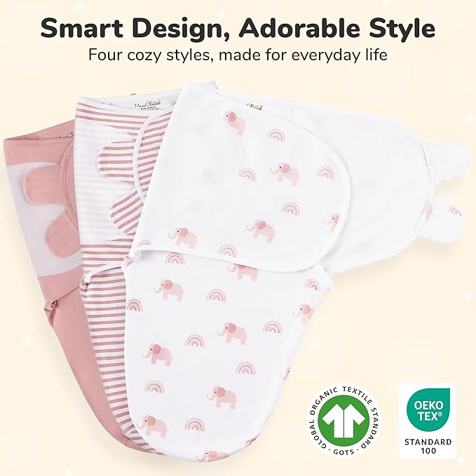 Mama Cheetah Baby Swaddle Blanket with Zipper, Newborn Swaddle Sack, Baby Swaddles Sleep Sack 0-3 Months, Baby Swaddle Wrap for Baby Boy & Girl, 3-Pack